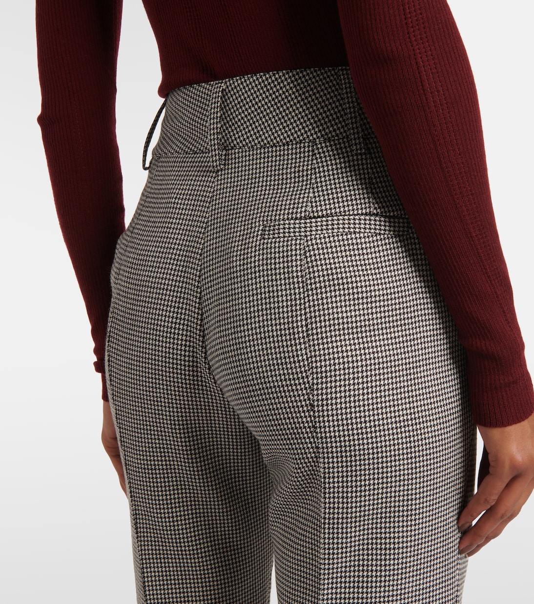 Rhein houndstooth wool flared pants | Gabriela Hearst