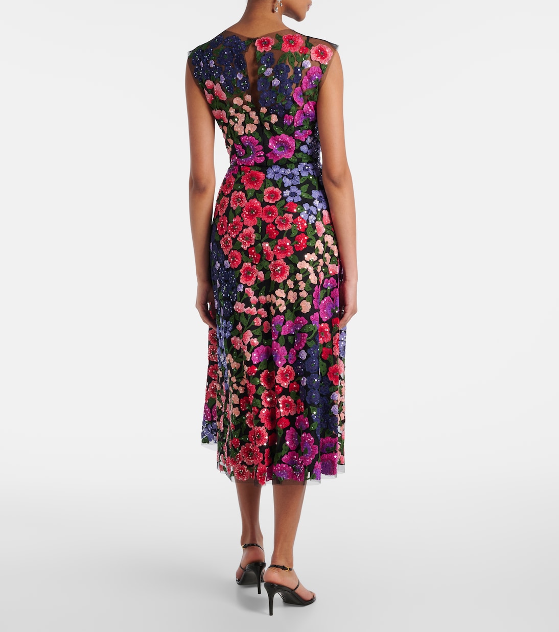 Besticktes Cocktailkleid aus Tüll | Carolina Herrera