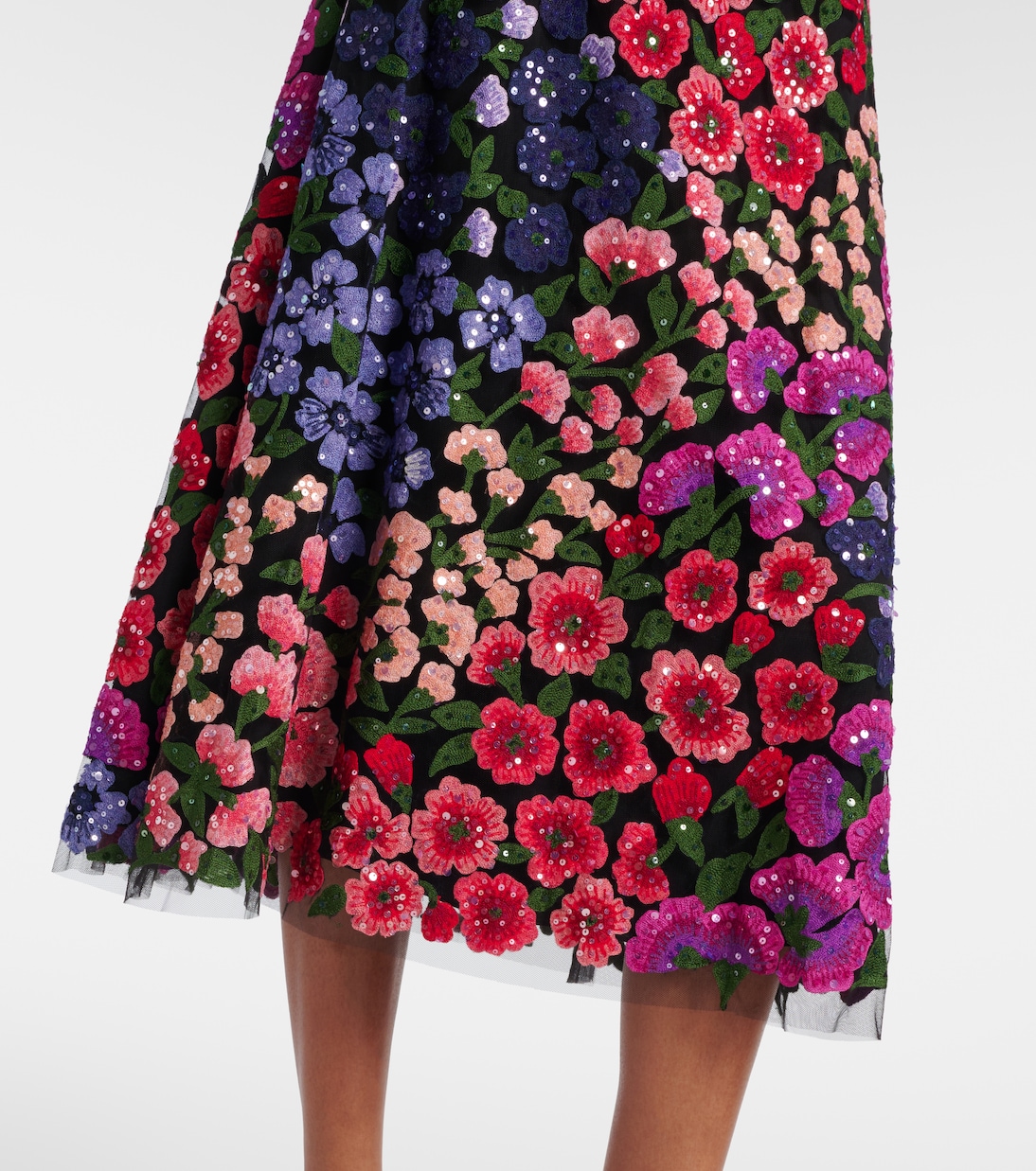 Besticktes Cocktailkleid aus Tüll | Carolina Herrera