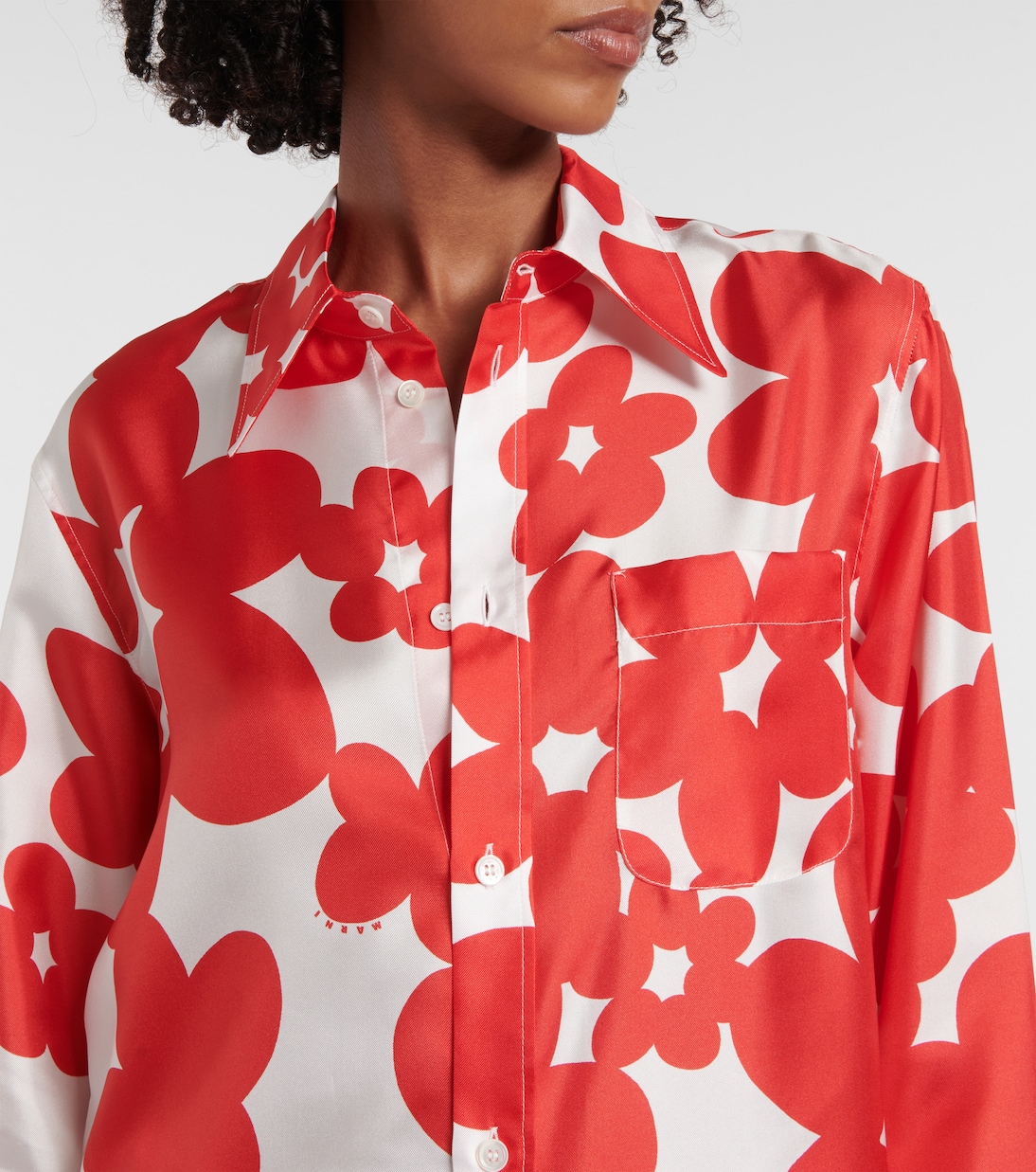 Camicia in seta con stampa | Marni