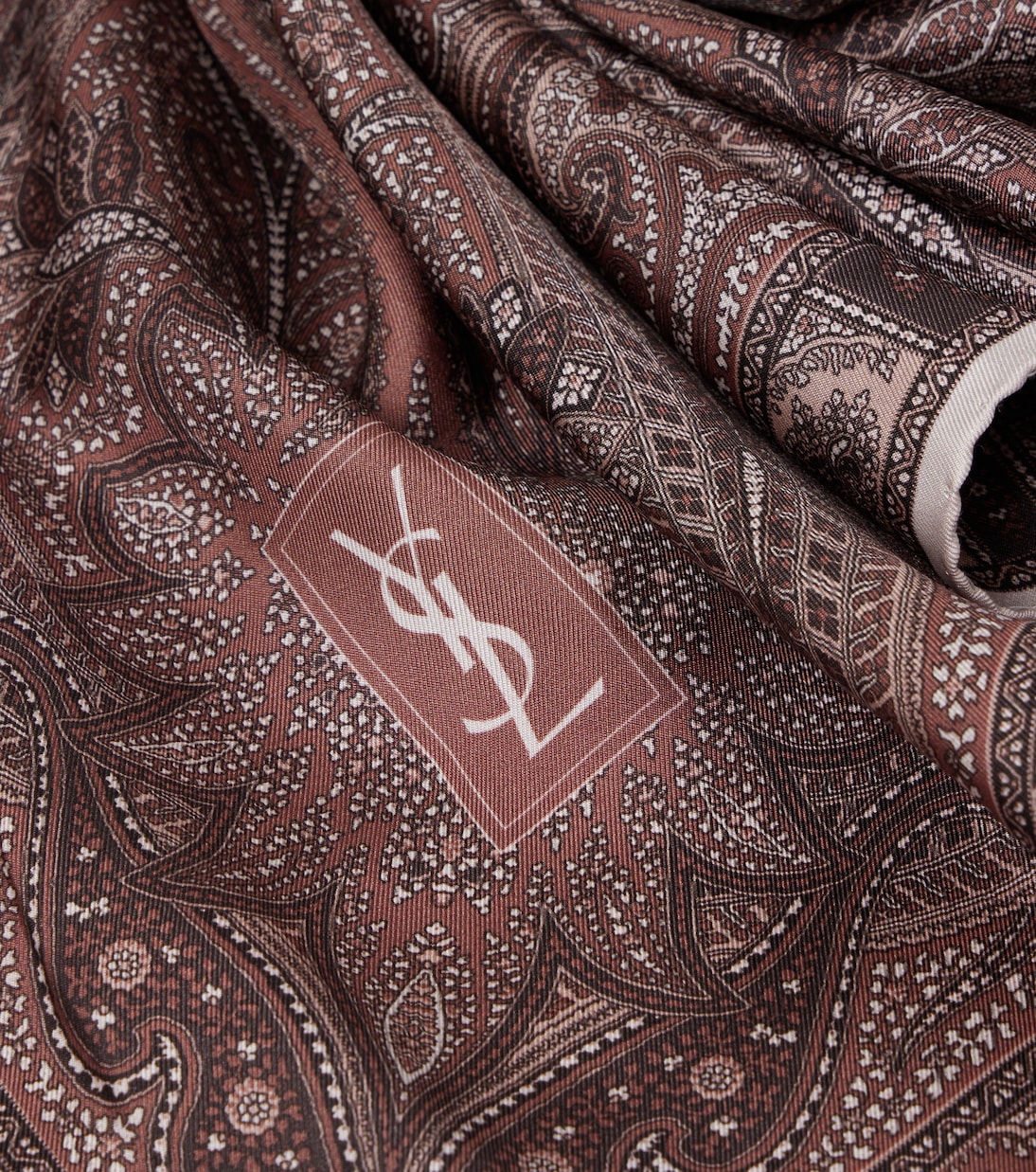 Sciarpa in twill di seta con stampa paisley | Saint Laurent