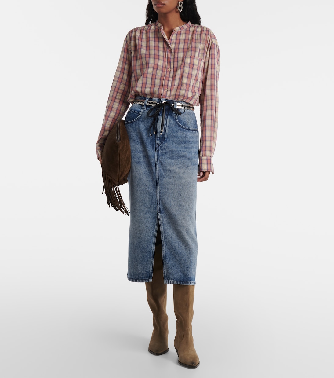 Falda midi Tilauriagz en denim | Marant Etoile
