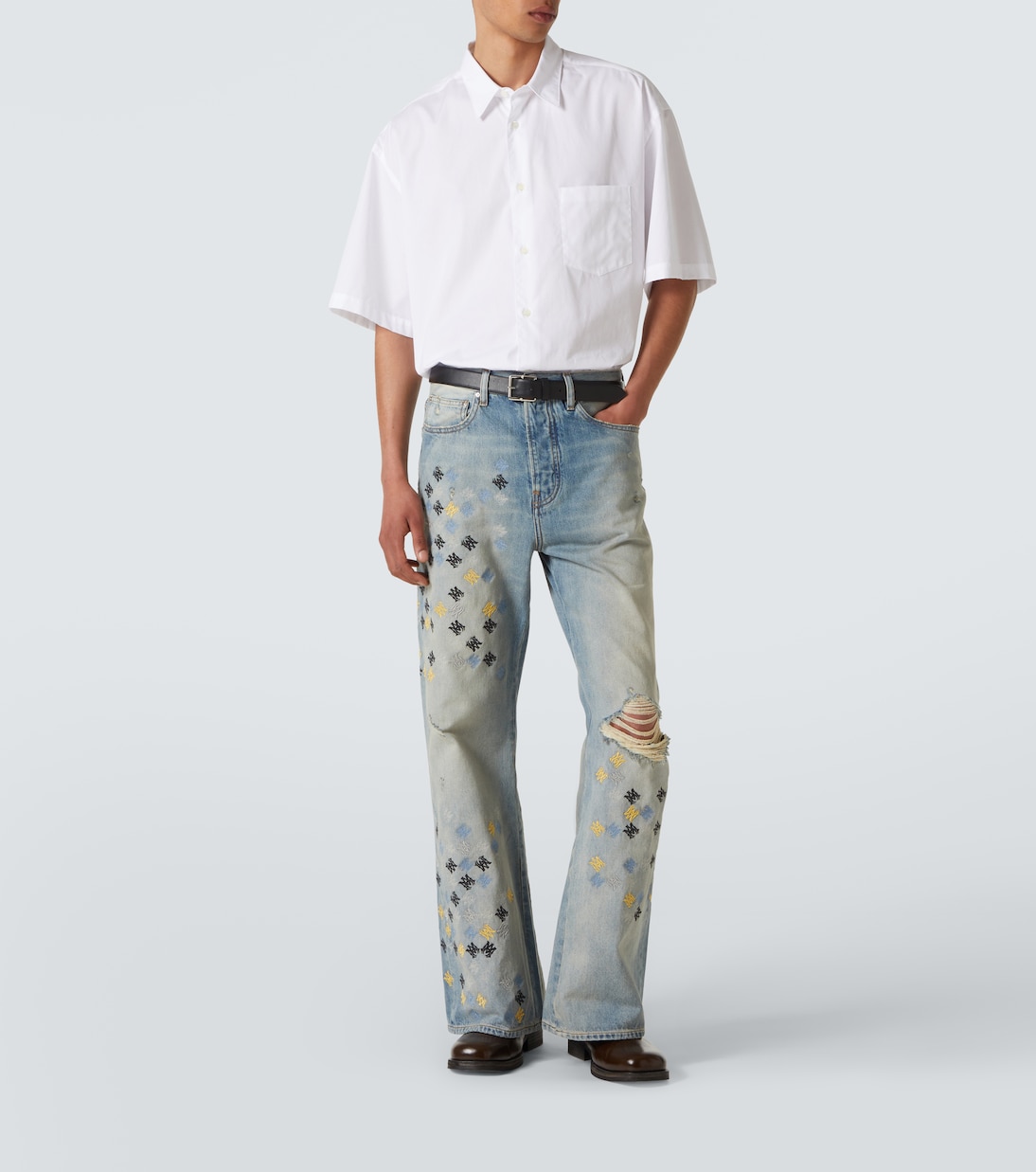 Jeans flared Ma Quad bordados | Amiri