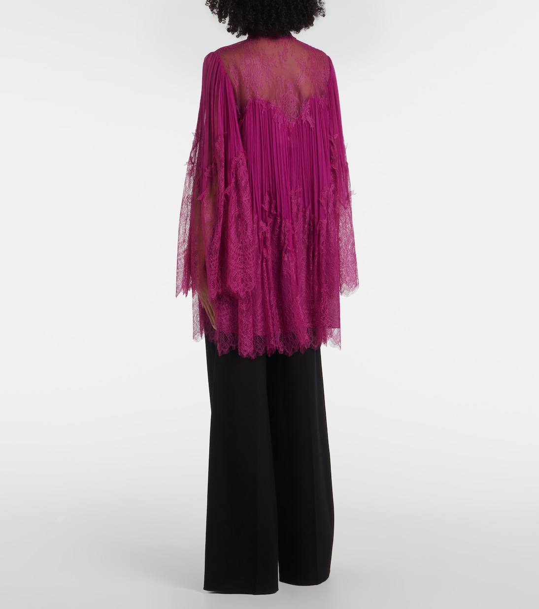 Blusa Jorie in misto seta con pizzo | Costarellos