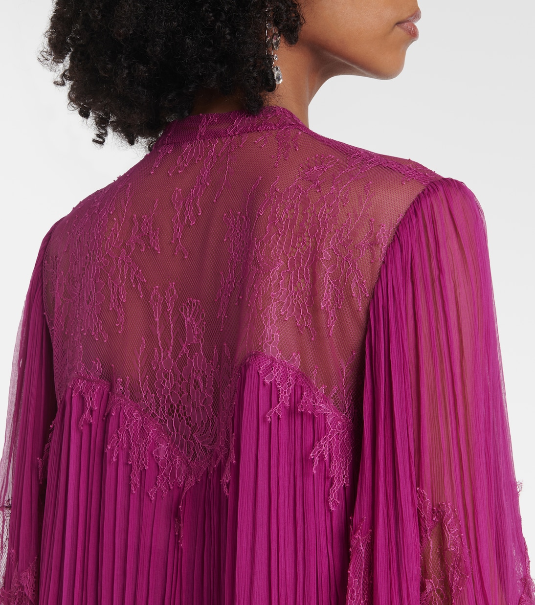 Blusa Jorie in misto seta con pizzo | Costarellos