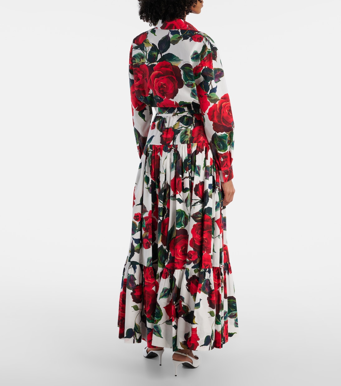 Camicia in cotone con stampa floreale | Dolce&Gabbana