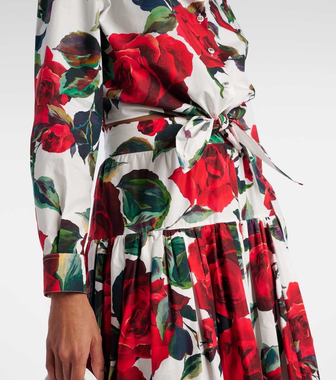Camicia in cotone con stampa floreale | Dolce&Gabbana