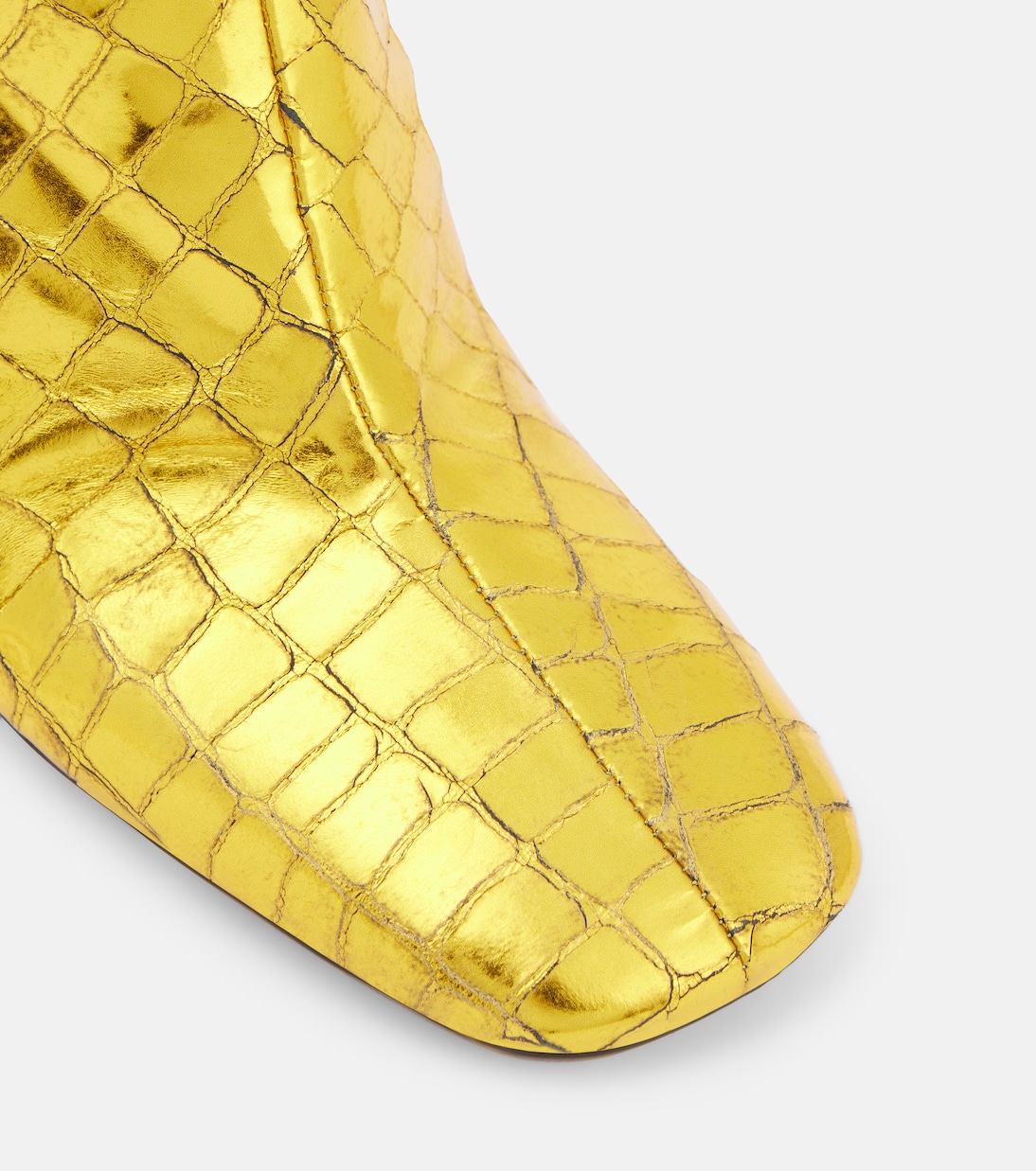 Scarpe a zeppa in pelle effetto coccodrillo di Dries Van Noten per giovani trendy