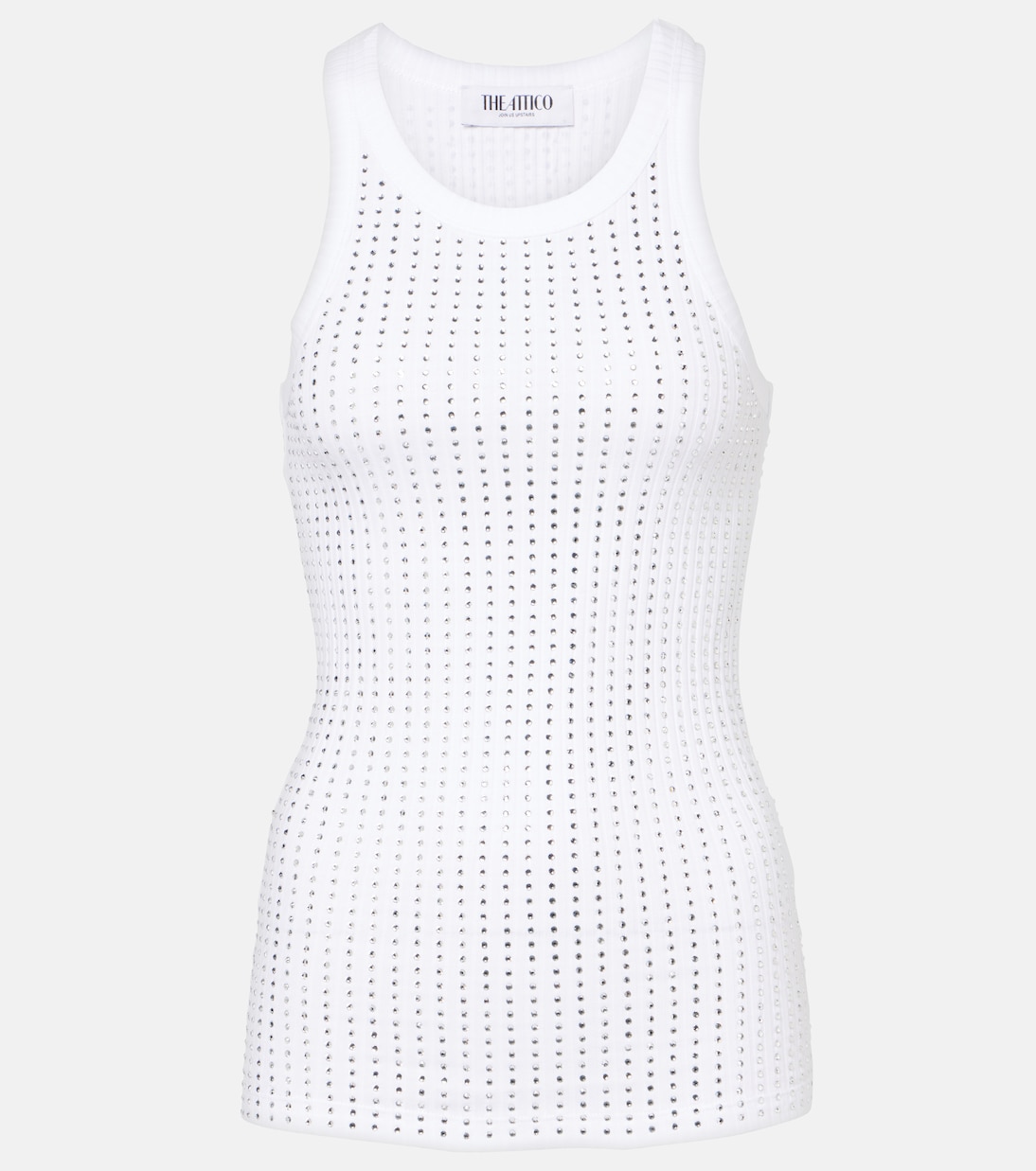 Top in jersey di cotone con cristalli | The Attico
