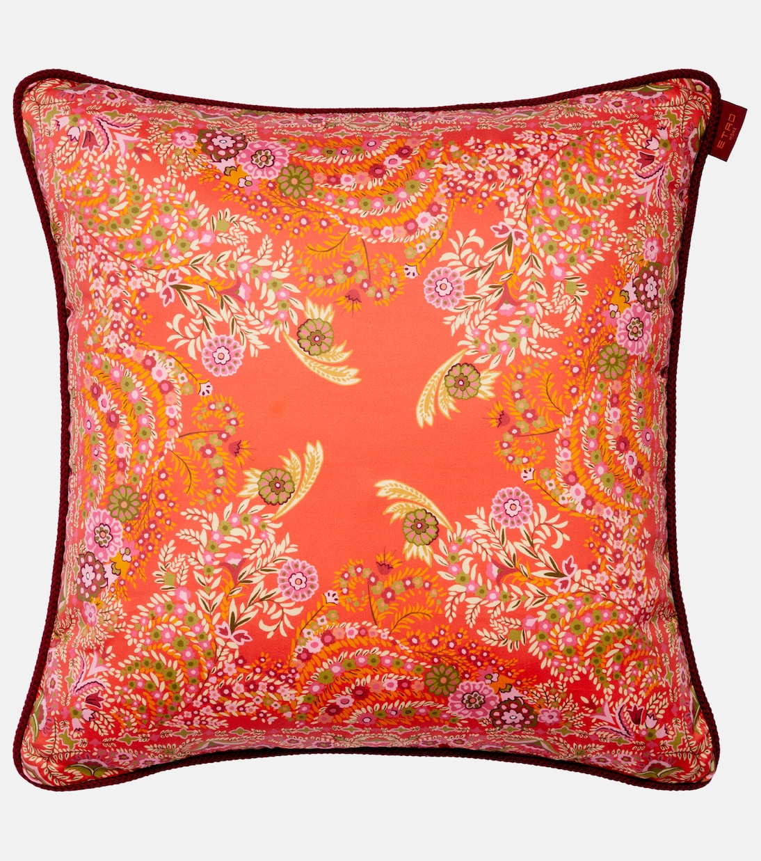 Cuscino in jacquard di cotone con stampa floreale | Etro
