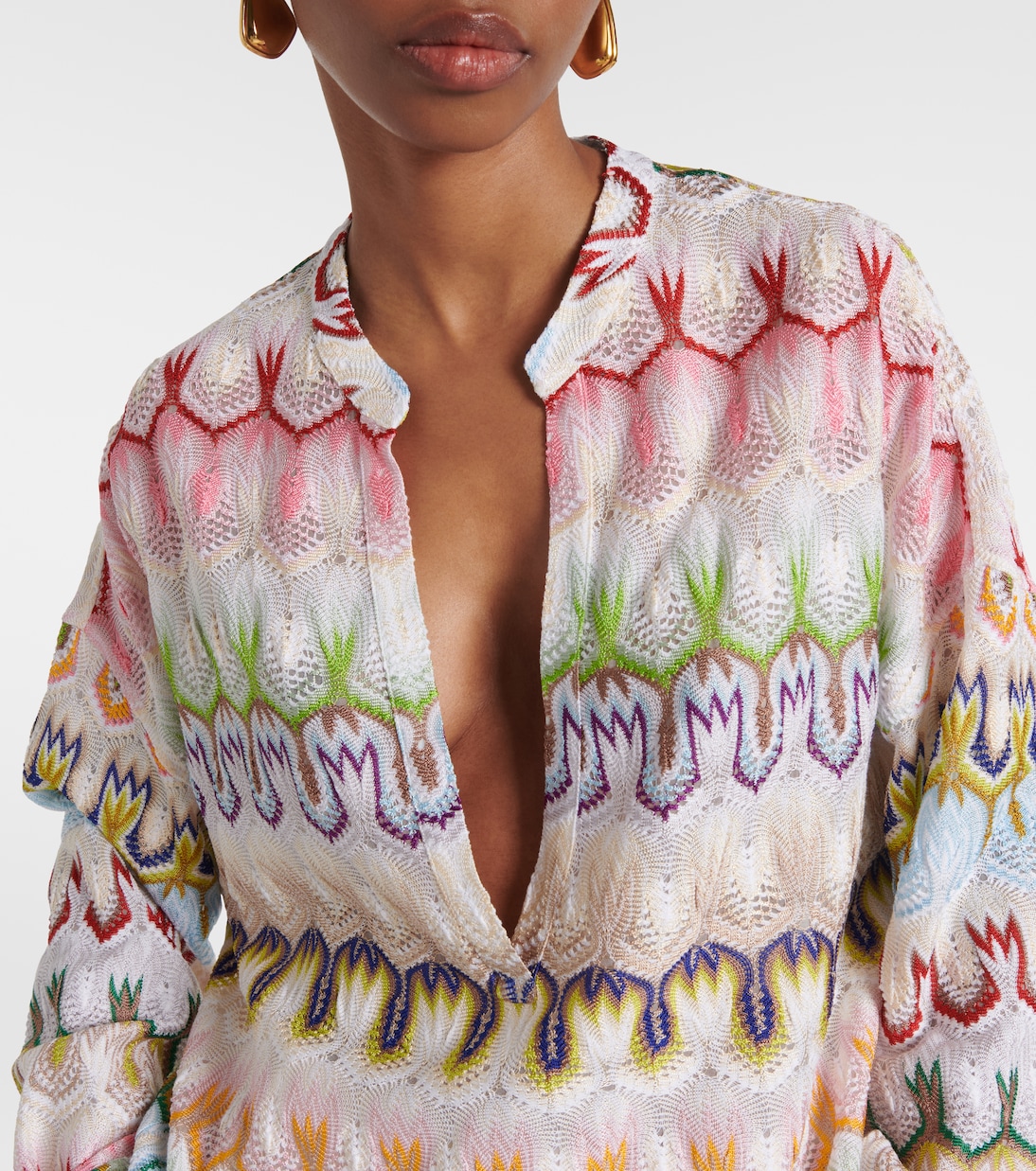 Blouse imprimée en lamé | Missoni