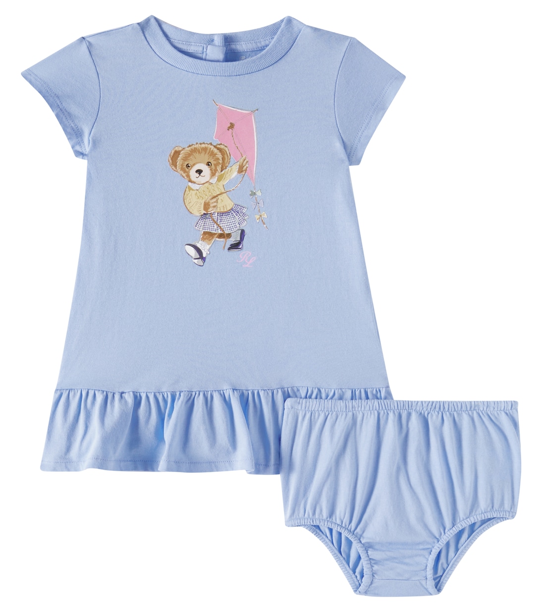 Bebé - set de vestido y braga Polo Bear de algodón | Polo Ralph Lauren Kids