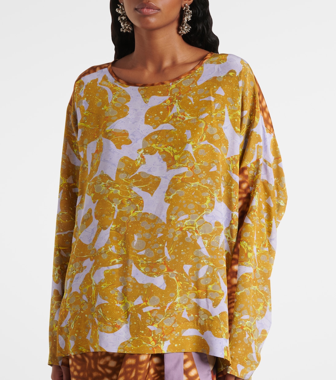 Top in seta con stampa | Dries Van Noten