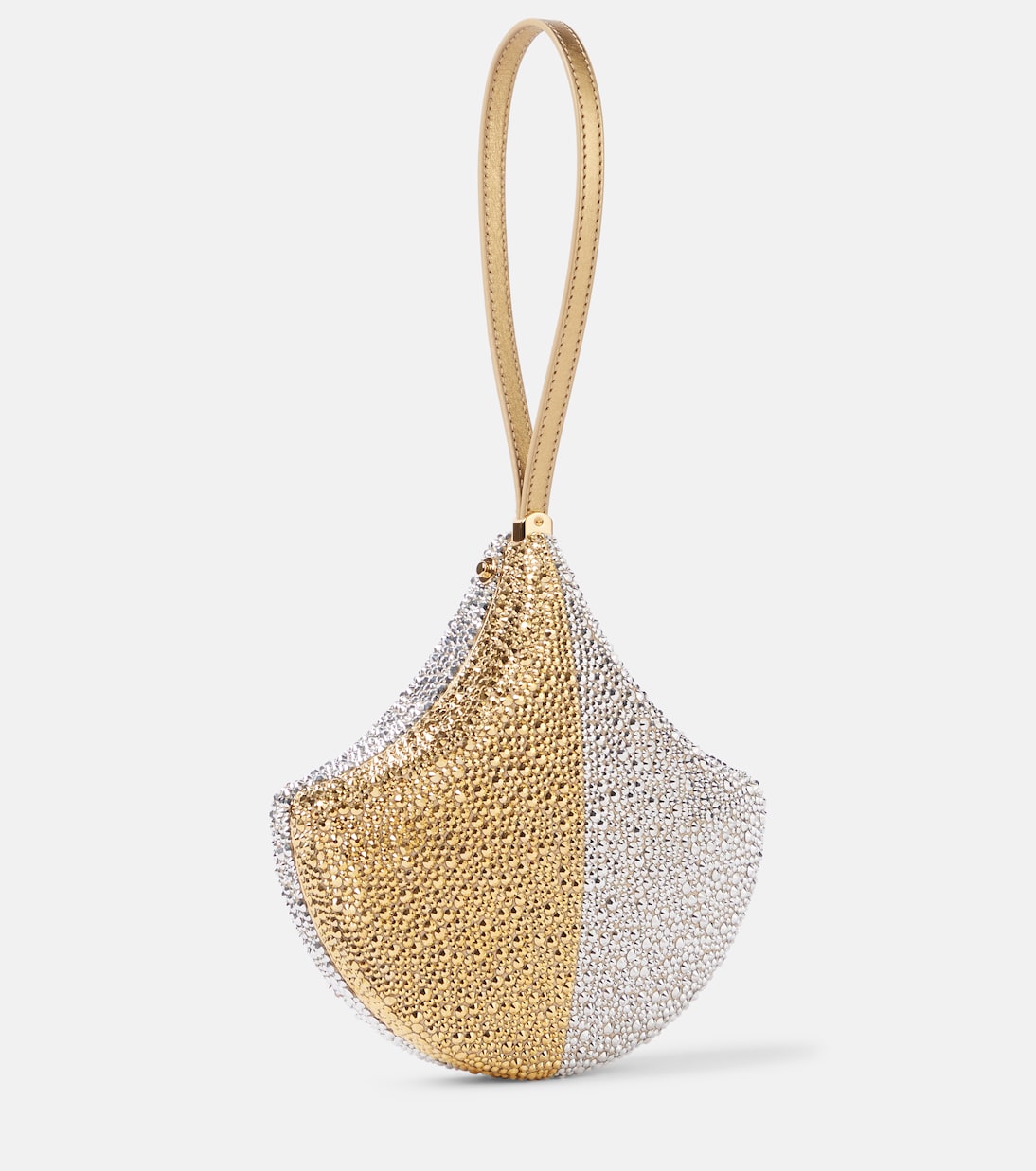 Pochette Gingko en daim à cristaux | Bvlgari