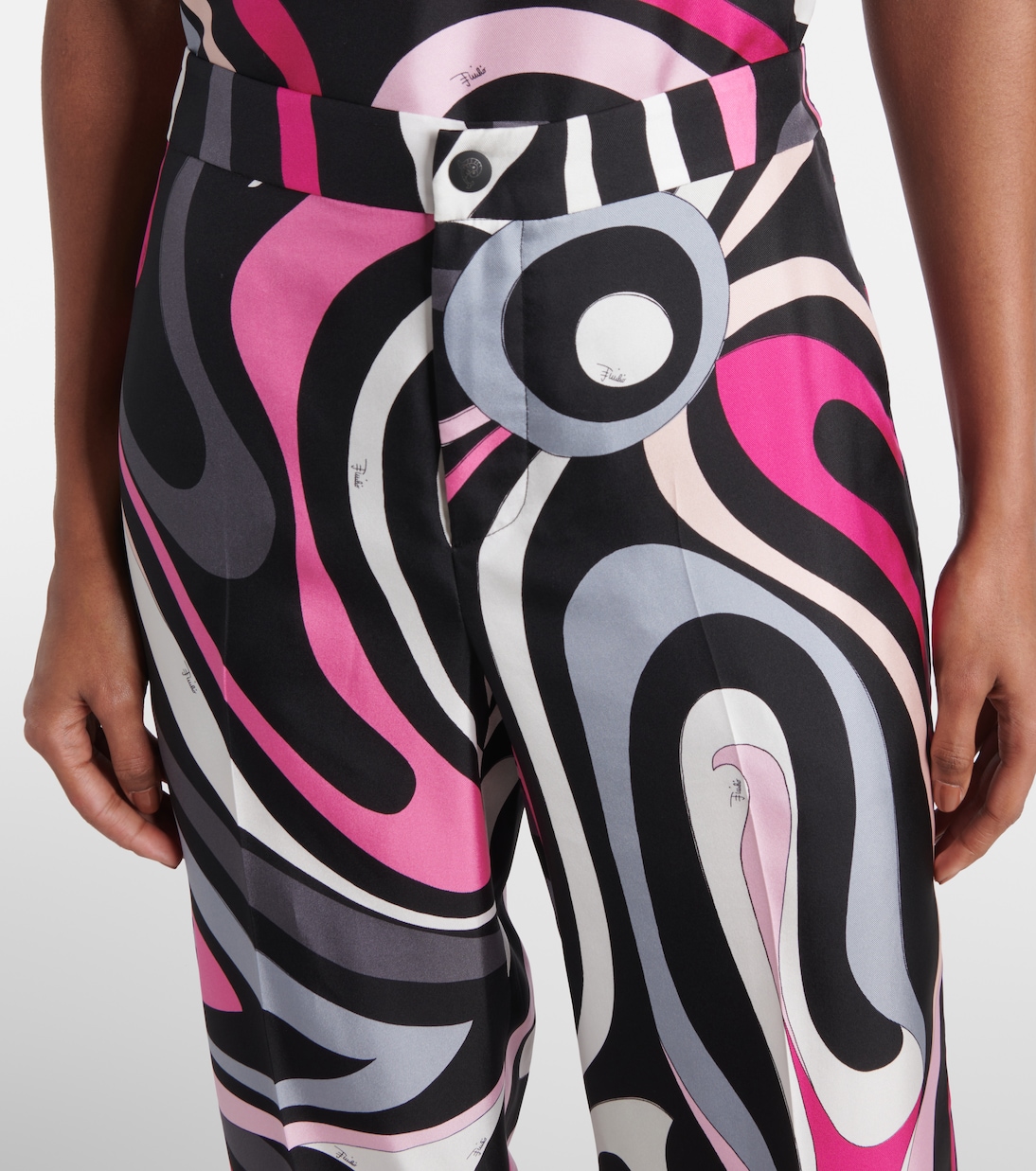 Pantalones rectos Marmo en sarga de seda | Pucci