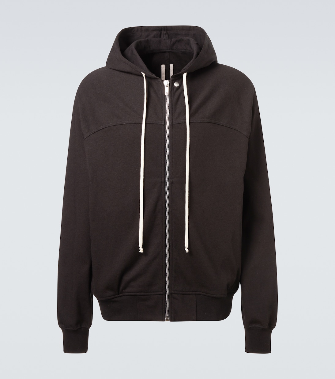 Felpa in jersey di cotone con cappuccio e zip | Rick Owens