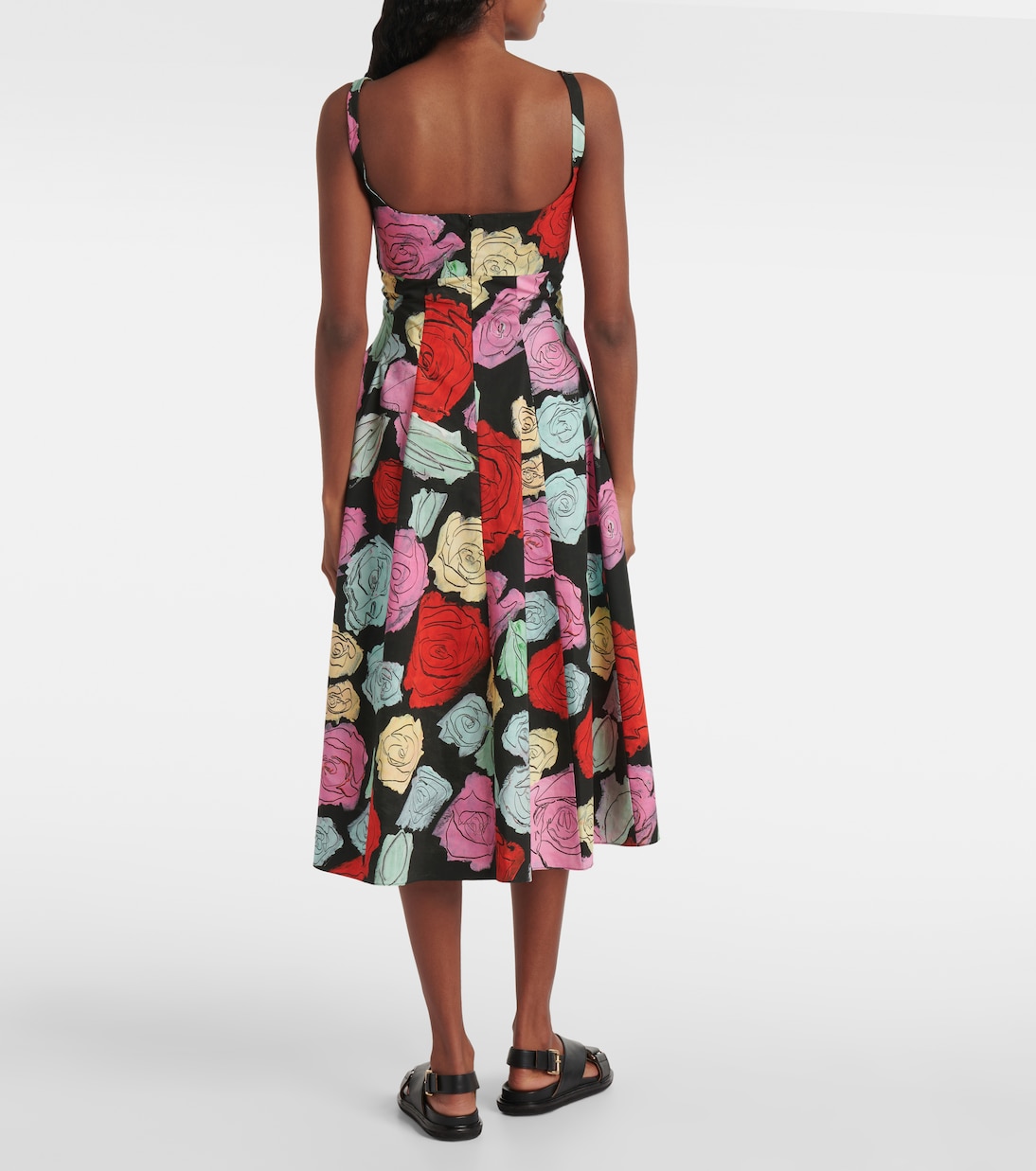 Abito midi in popeline di cotone | Marni