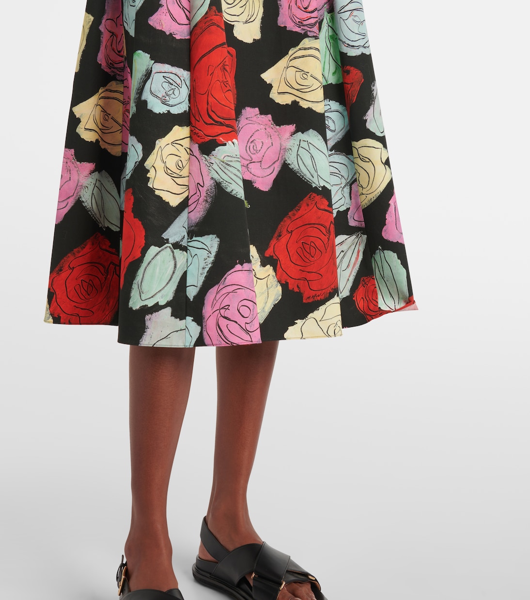 Abito midi in popeline di cotone | Marni
