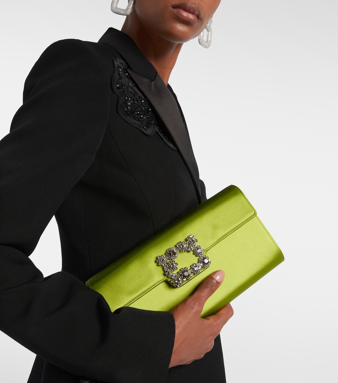 Efflorescence satin clutch | Roger Vivier