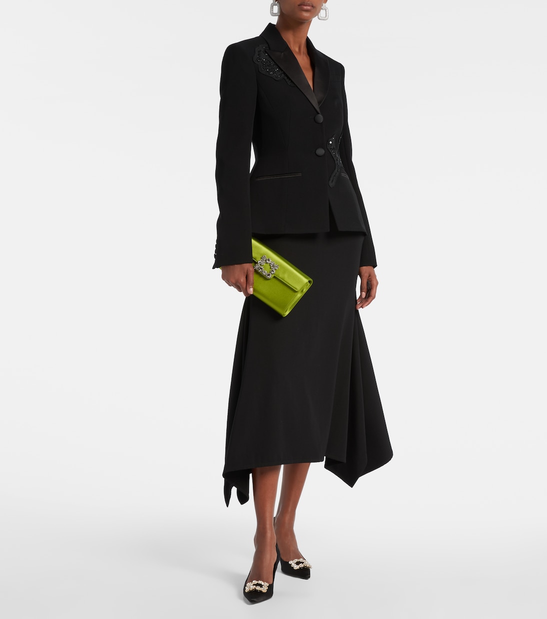 Efflorescence satin clutch | Roger Vivier