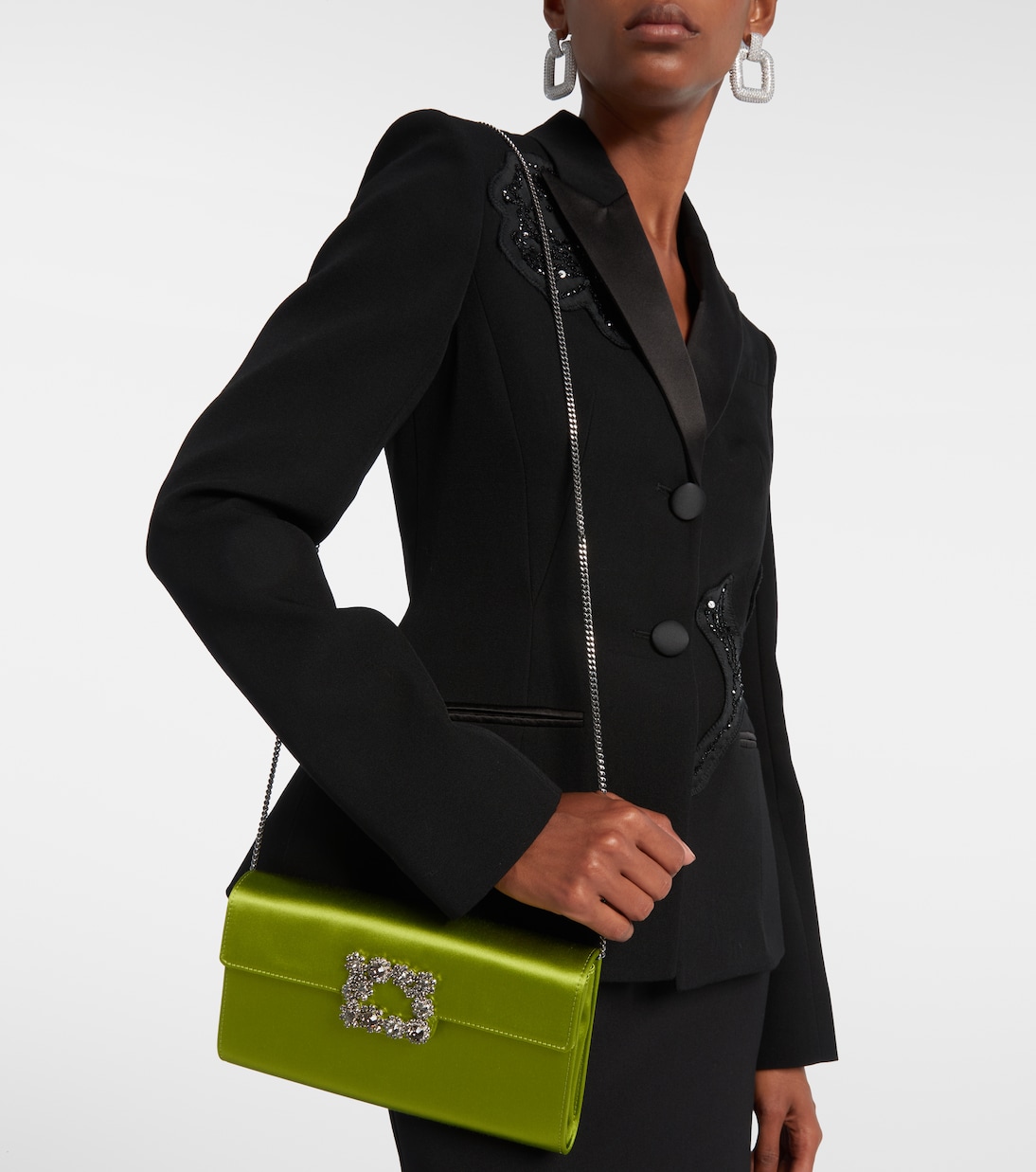 Efflorescence satin clutch | Roger Vivier