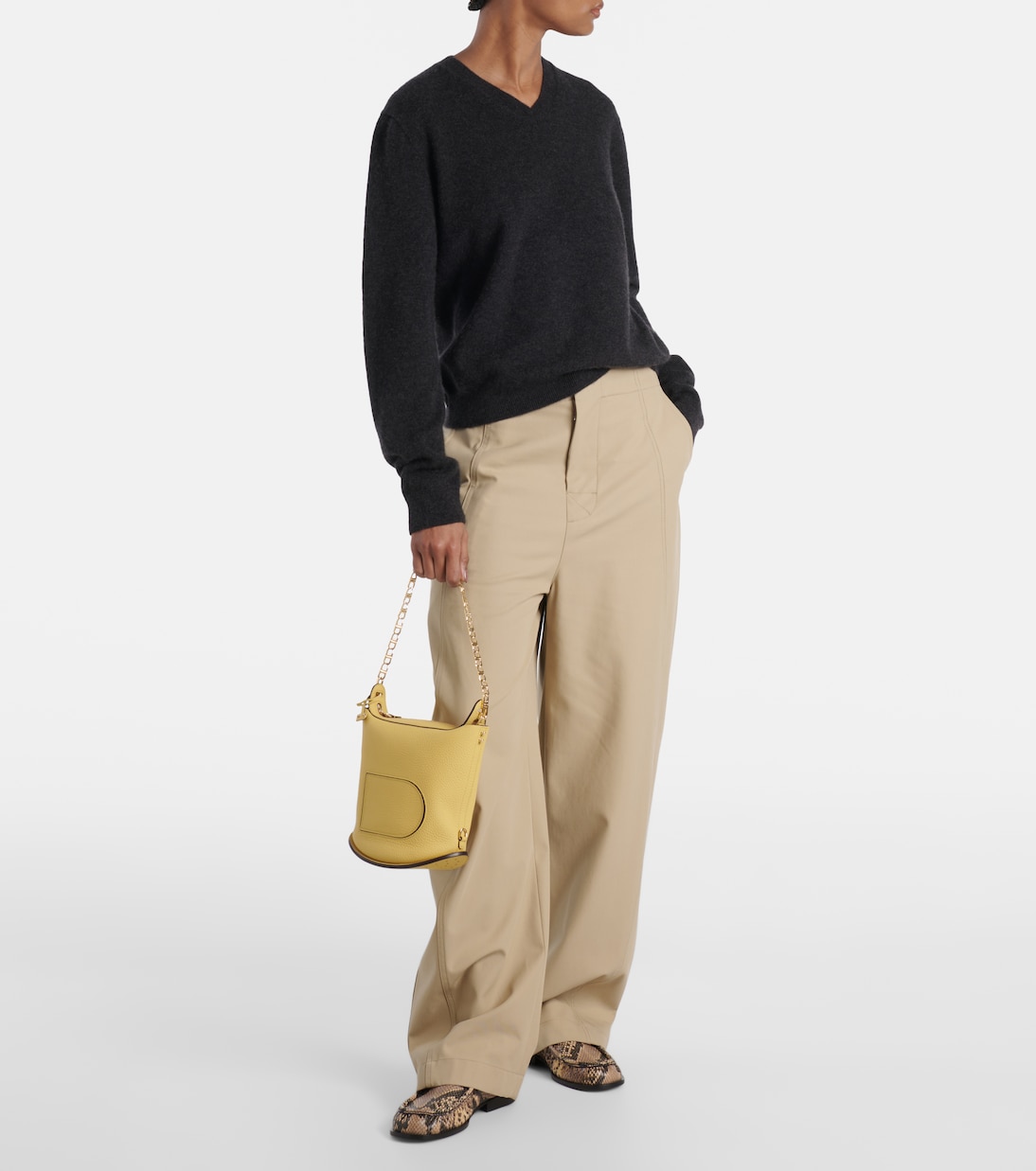 Schultertasche Pin Twist aus Leder | Delvaux