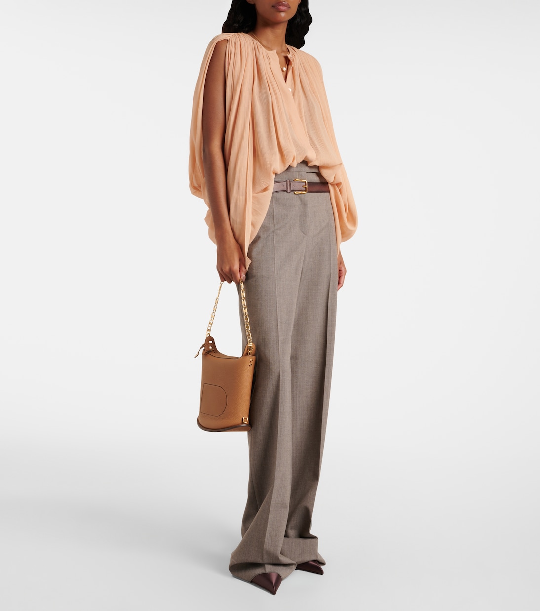 Pin Twist leather shoulder bag | Delvaux