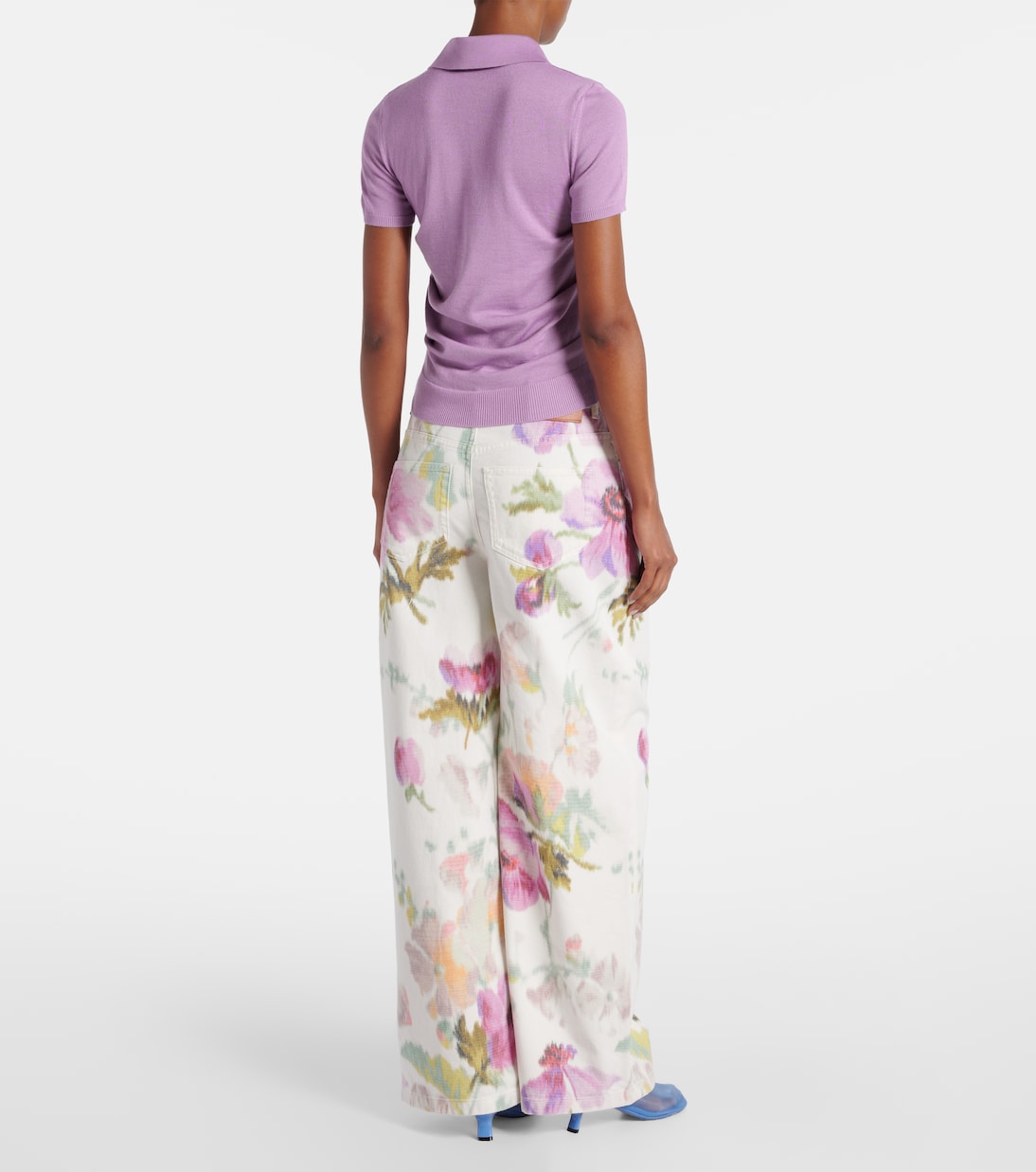 Anagram cashmere and silk polo sweater | Loewe