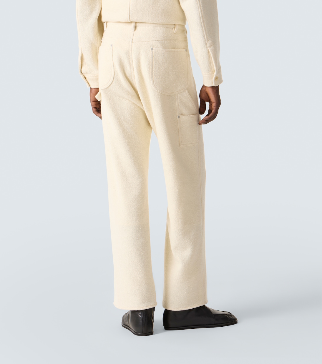 Weite Hose aus Woll-Tweed | Auralee