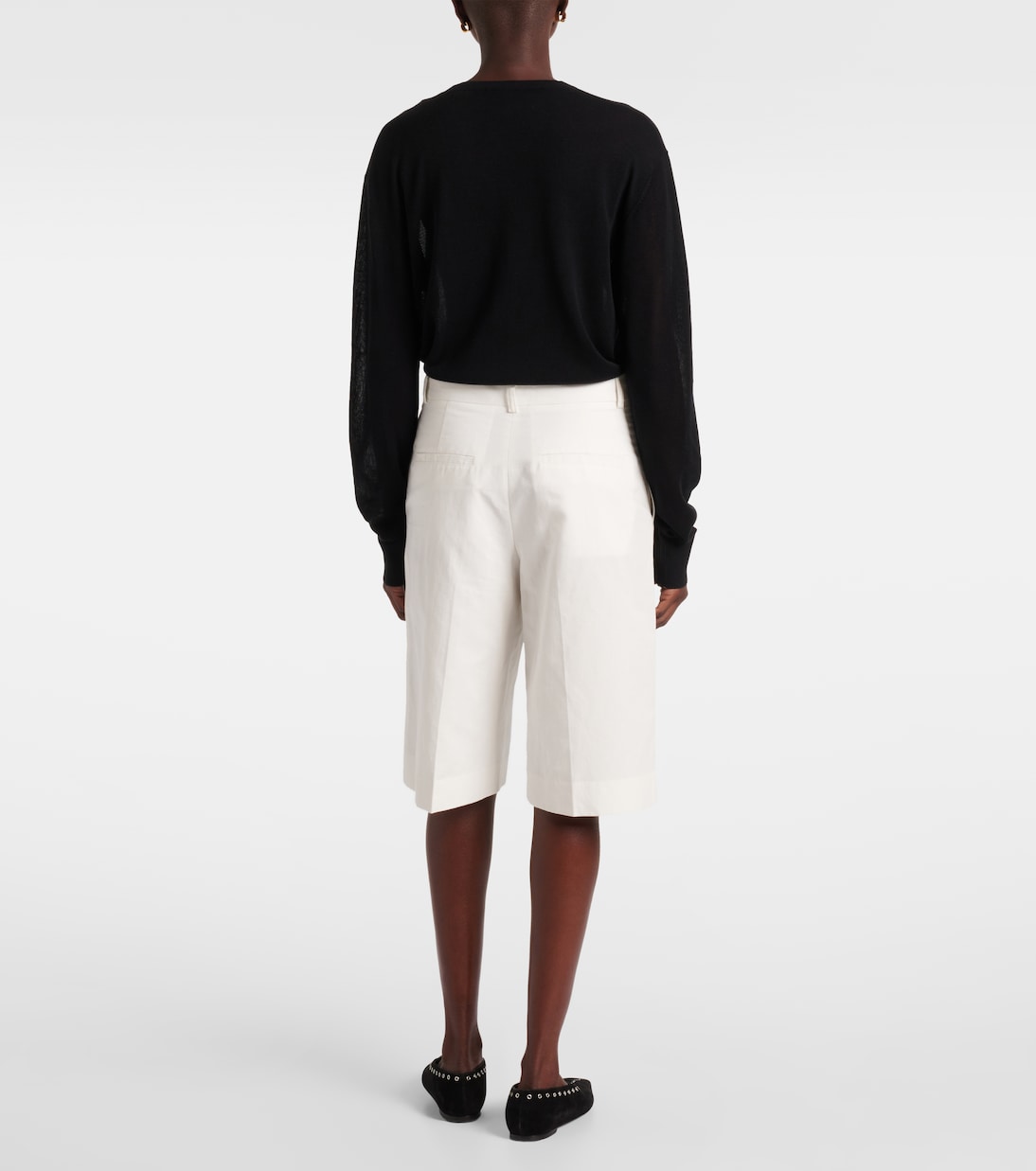 Cotton and linen Bermuda shorts | Toteme
