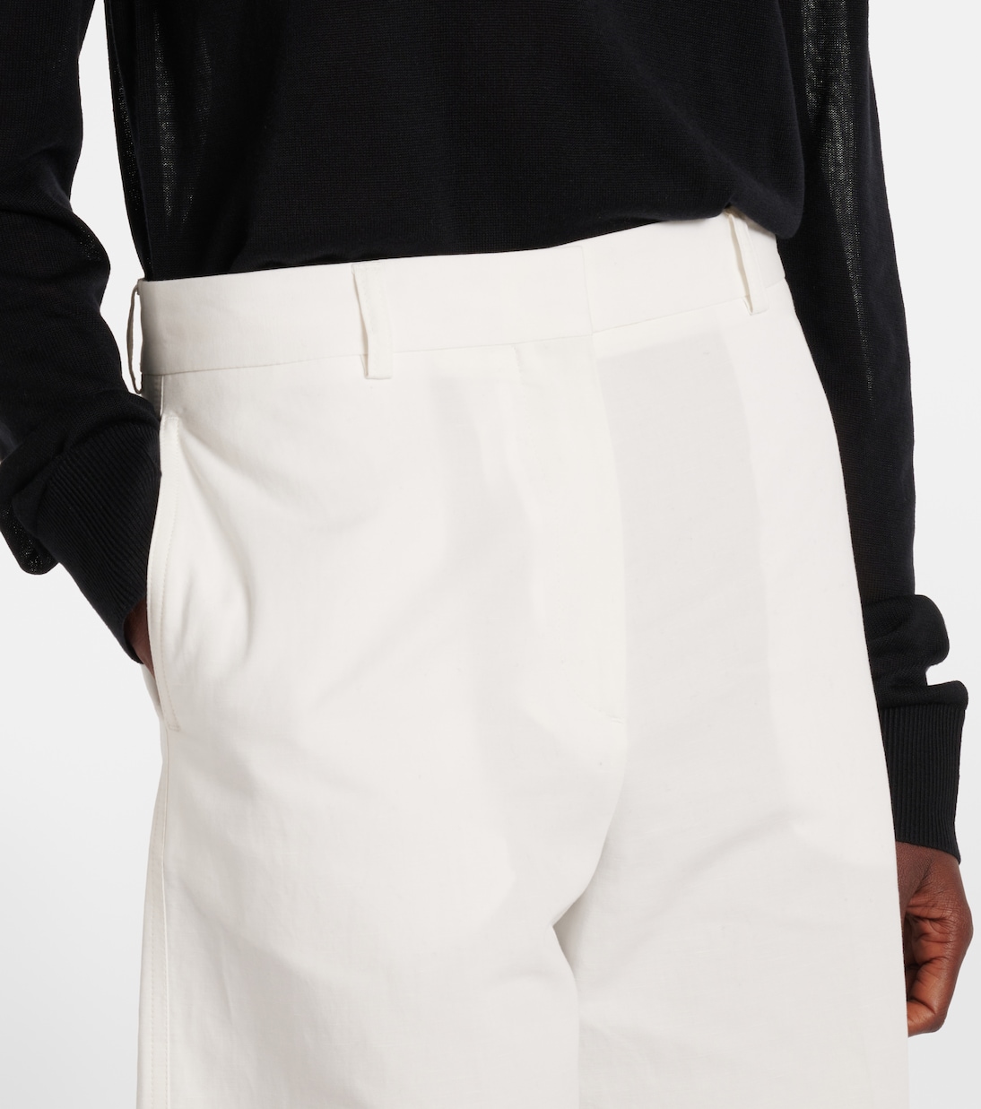 Cotton and linen Bermuda shorts | Toteme