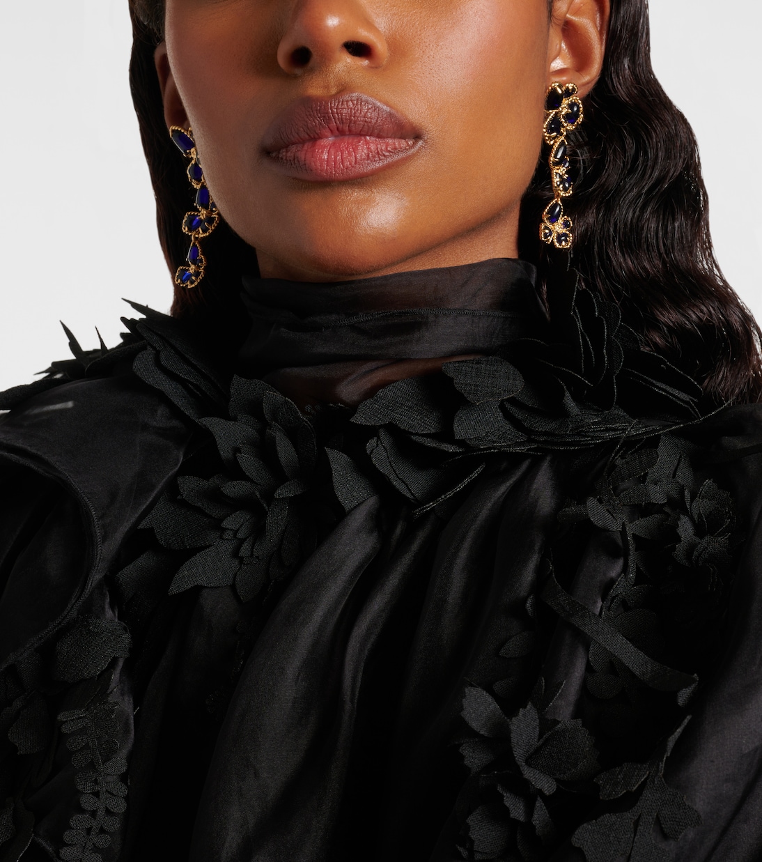Bloom Large embellished drop earrings | Zimmermann