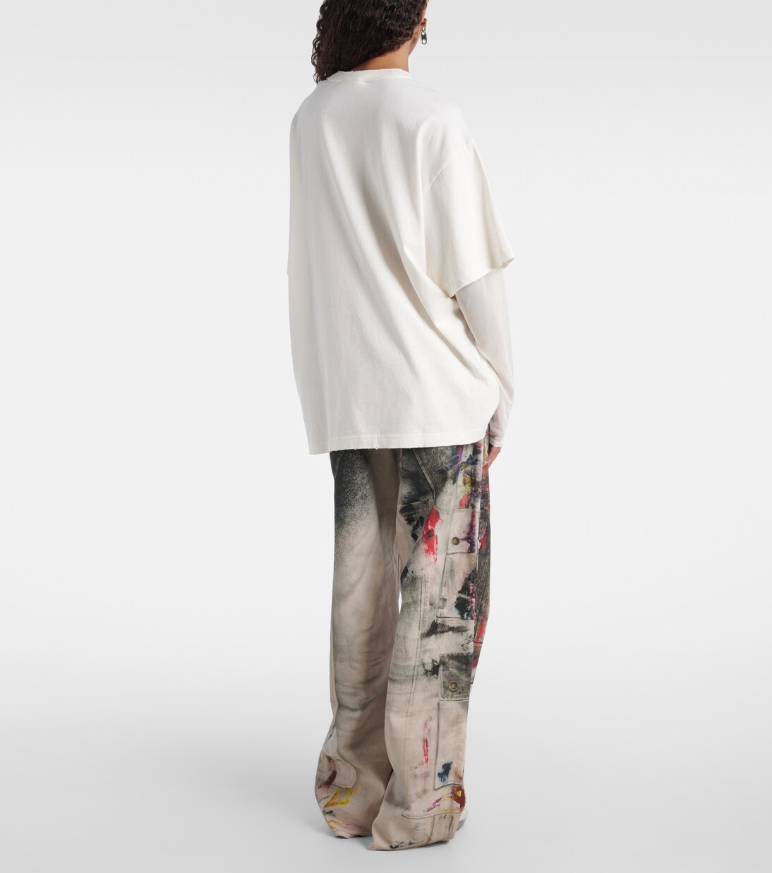 Layered printed cotton jersey T-shirt | Acne Studios