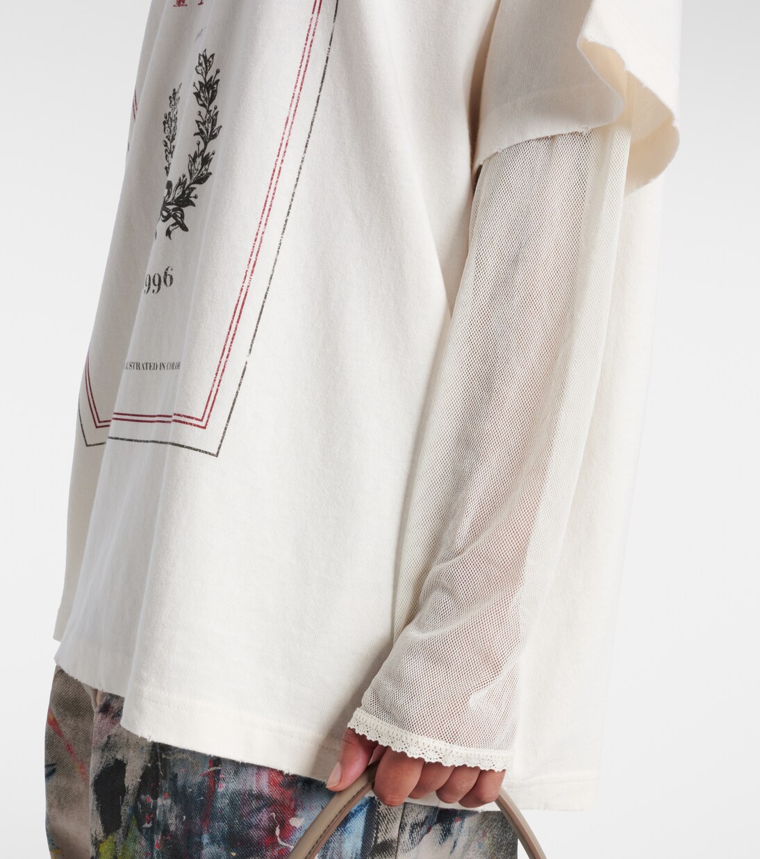 Layered printed cotton jersey T-shirt | Acne Studios