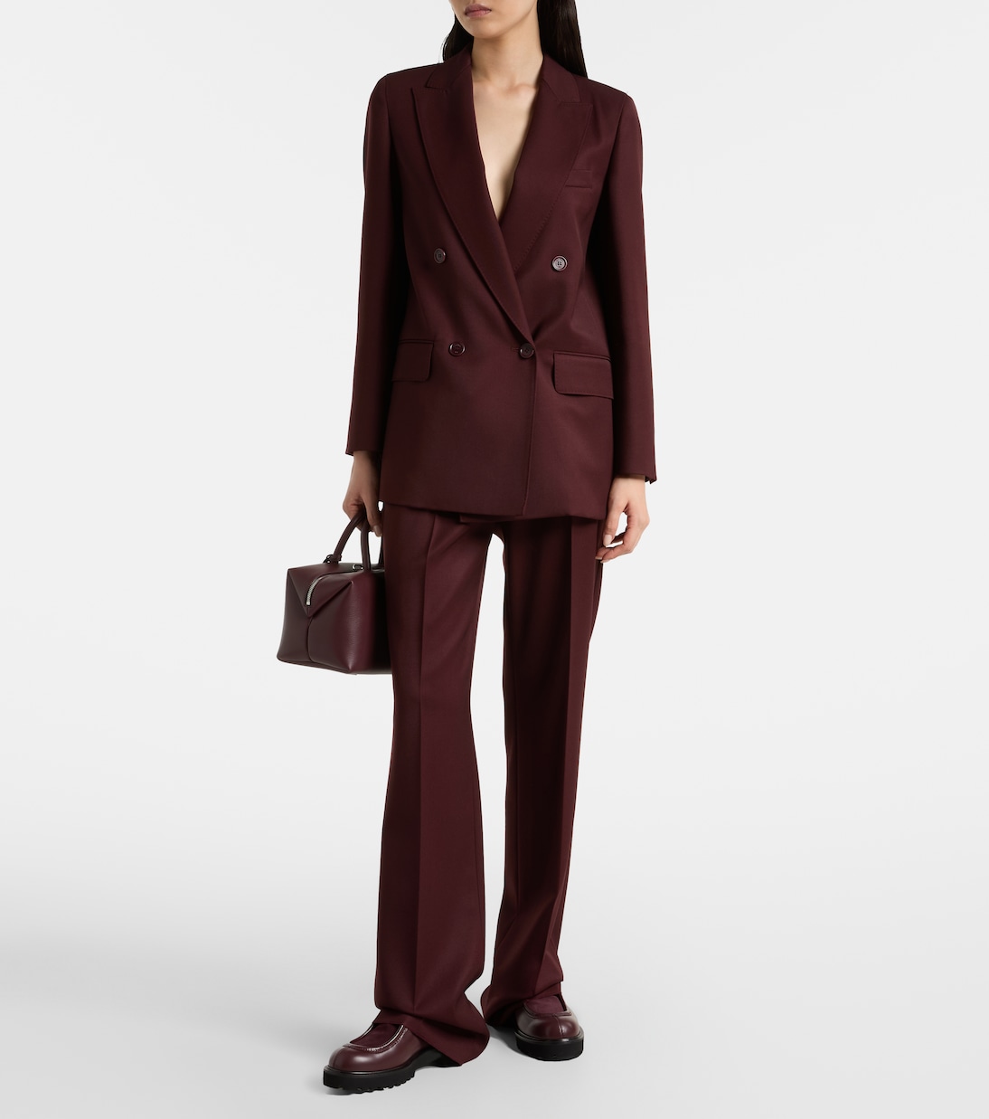 Farad double-breasted virgin wool blazer | Max Mara