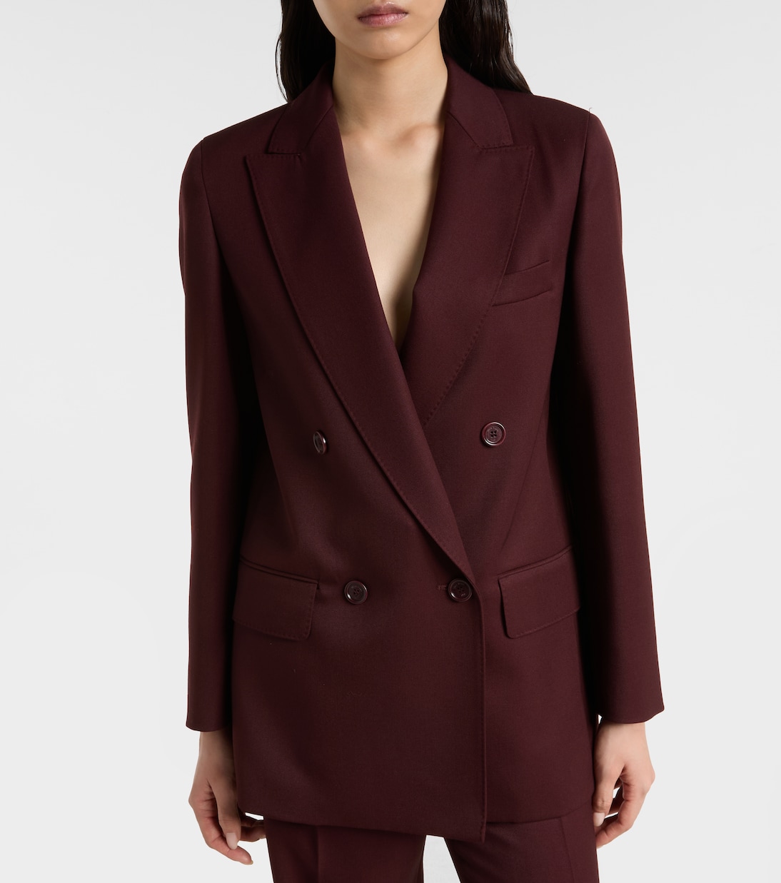 Farad double-breasted virgin wool blazer | Max Mara