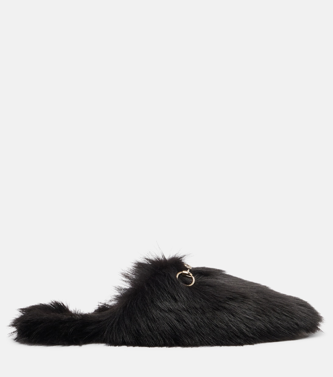Horsebit shearling slippers | Gucci
