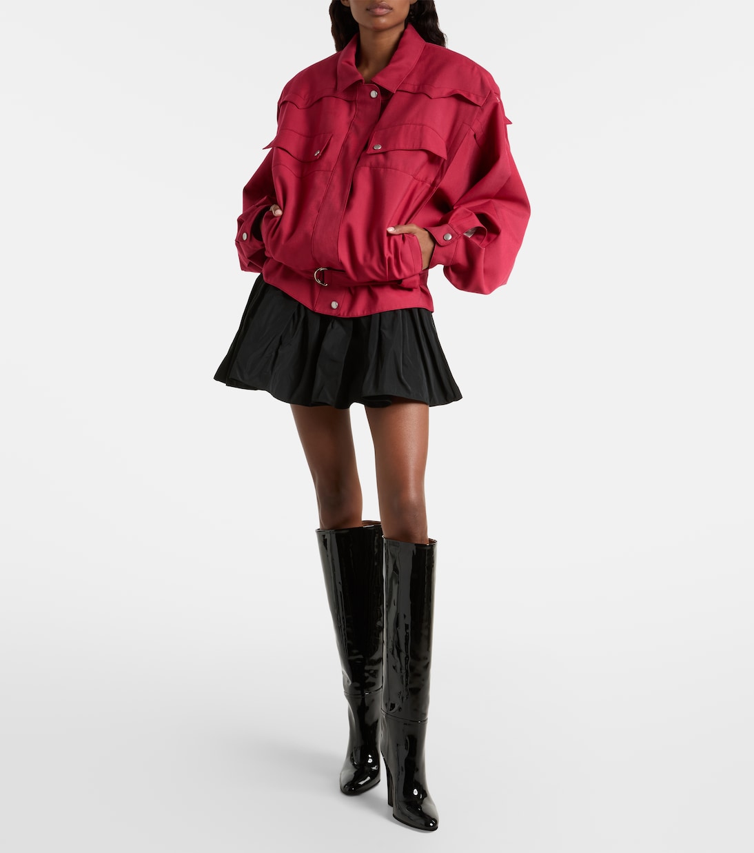 Lavinia 100 patent leather knee-high boots | Paris Texas