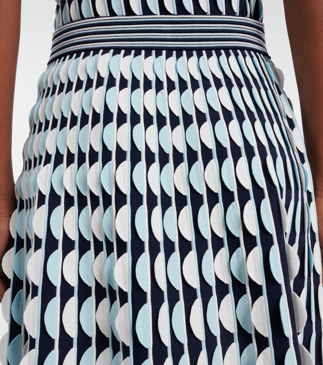 Micah knitted scalloped midi skirt | Simkhai