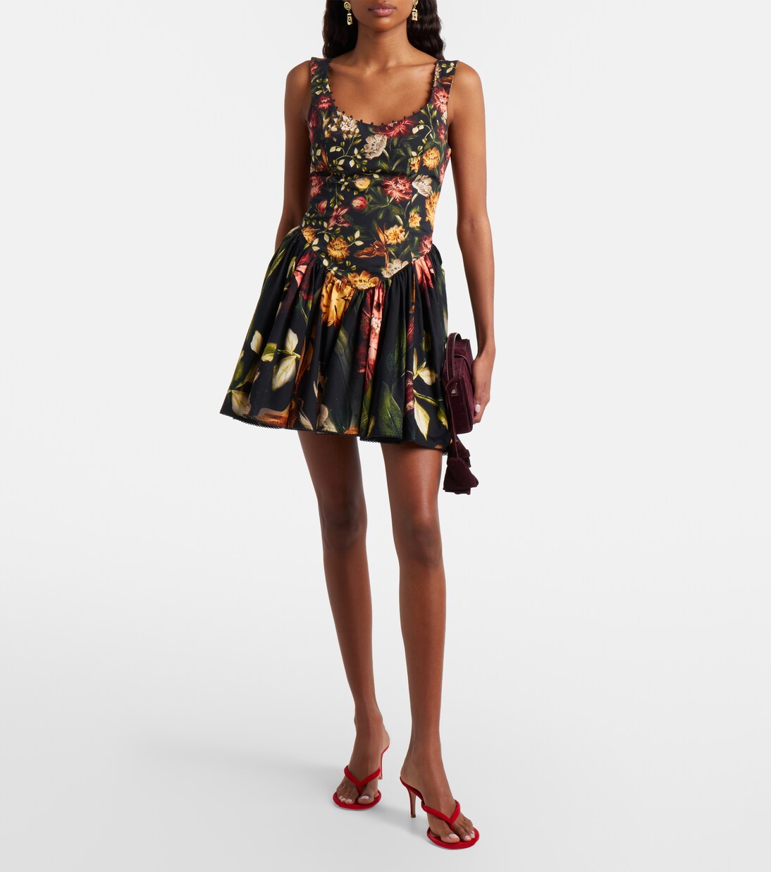 Pluma floral cotton minidress | Agua by Agua Bendita