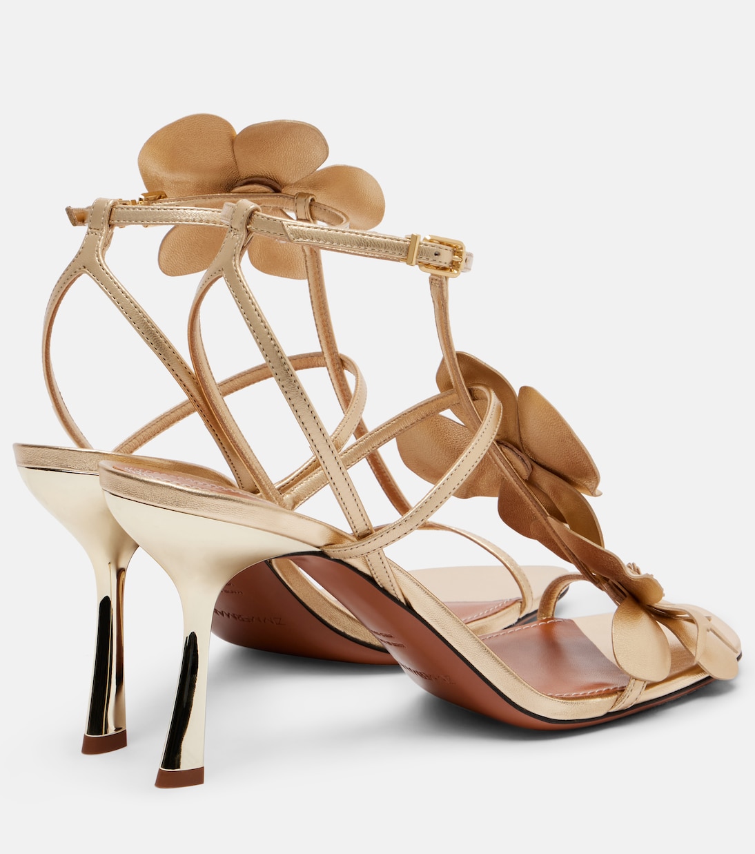 Orchid 85 metallic leather sandals | Zimmermann