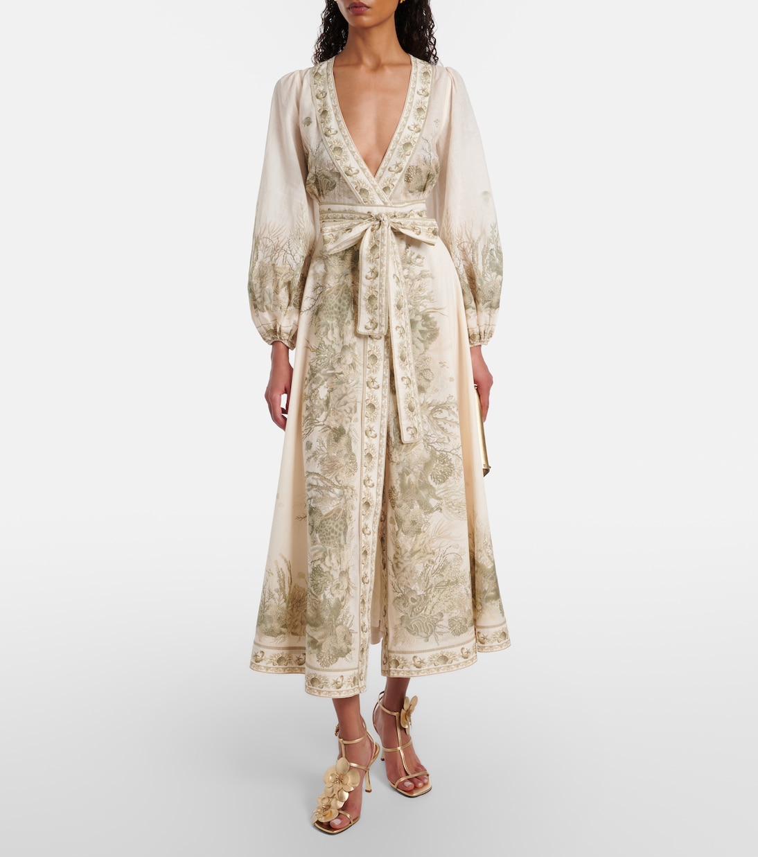 Orchid 85 metallic leather sandals | Zimmermann