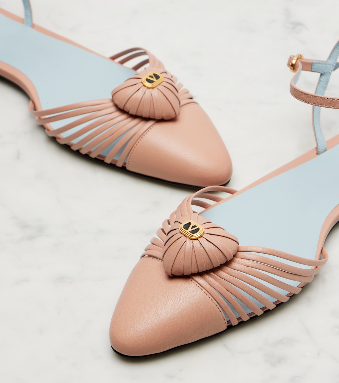 Zapatos planos Royal de piel con VLogo | Valentino Garavani