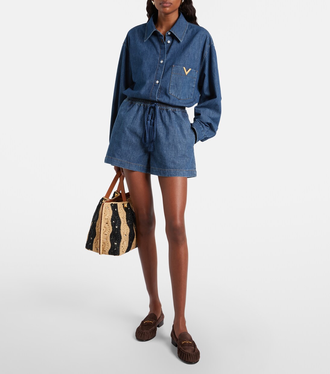 VLogo suede loafers | Valentino Garavani