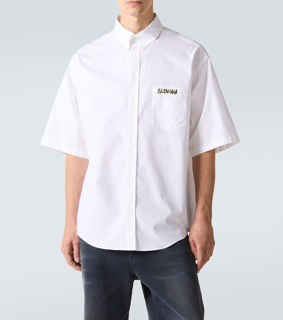 Camisa Masking Tape de popelín de algodón | Balenciaga