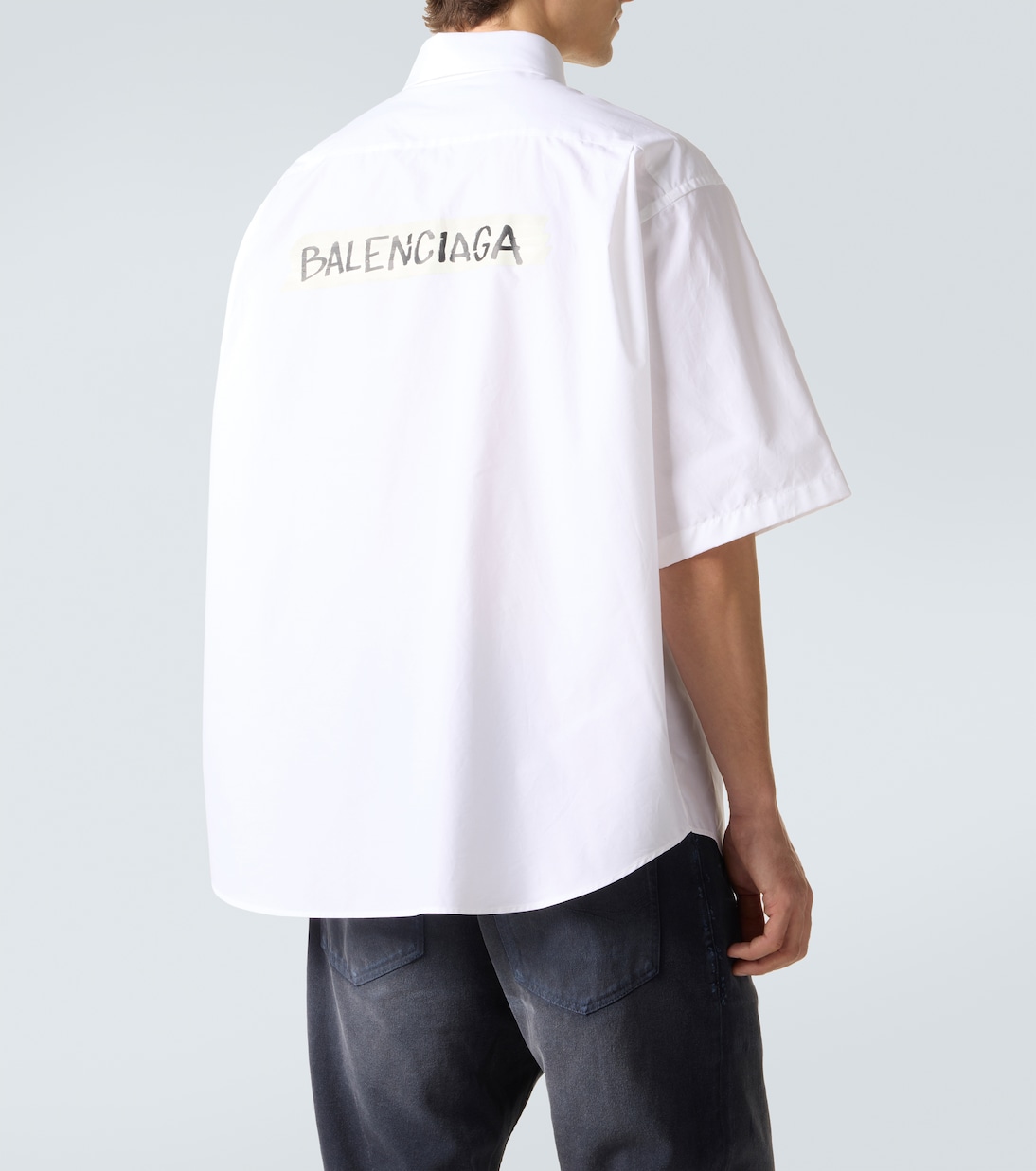 Camisa Masking Tape de popelín de algodón | Balenciaga