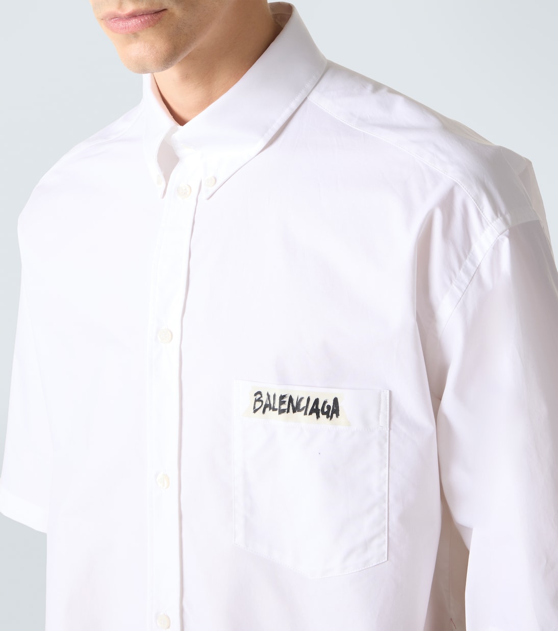 Camisa Masking Tape de popelín de algodón | Balenciaga