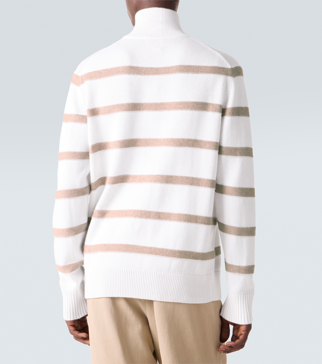 Striped cotton and cashmere sweater | Allude