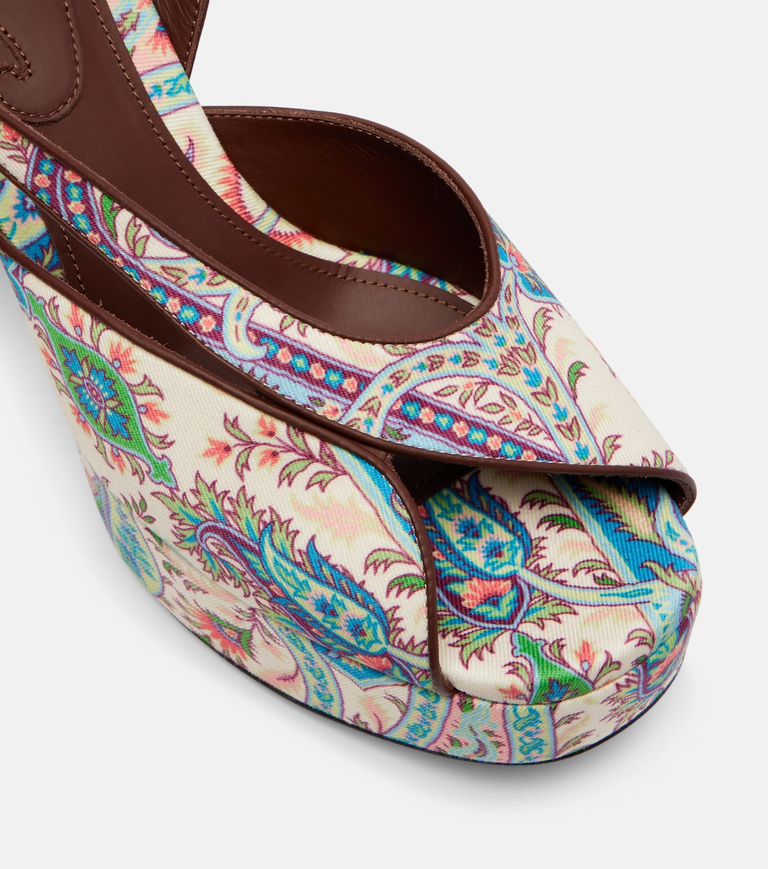 120 paisley canvas platform sandals | Etro