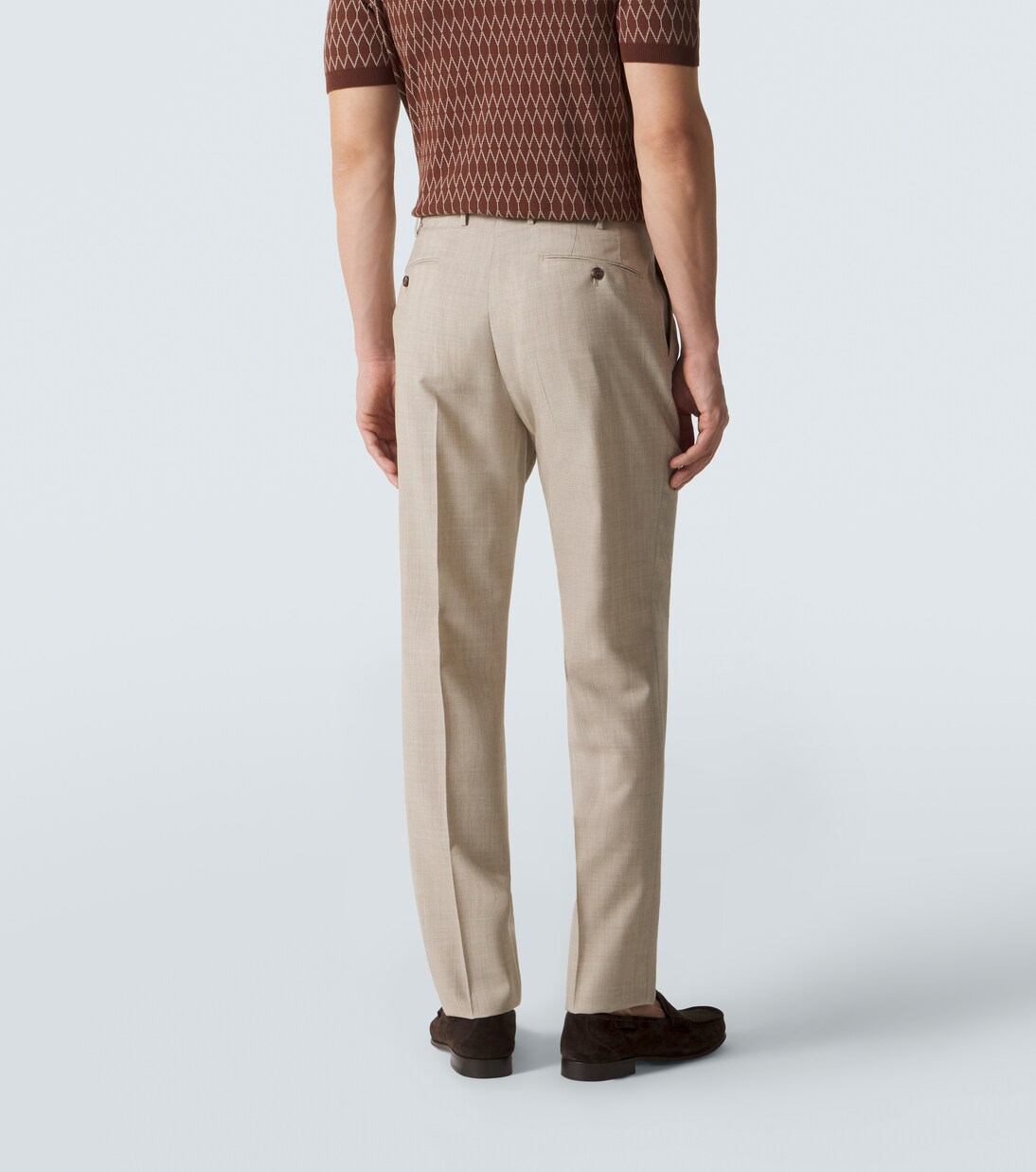 Virgin wool slim pants | Slowear